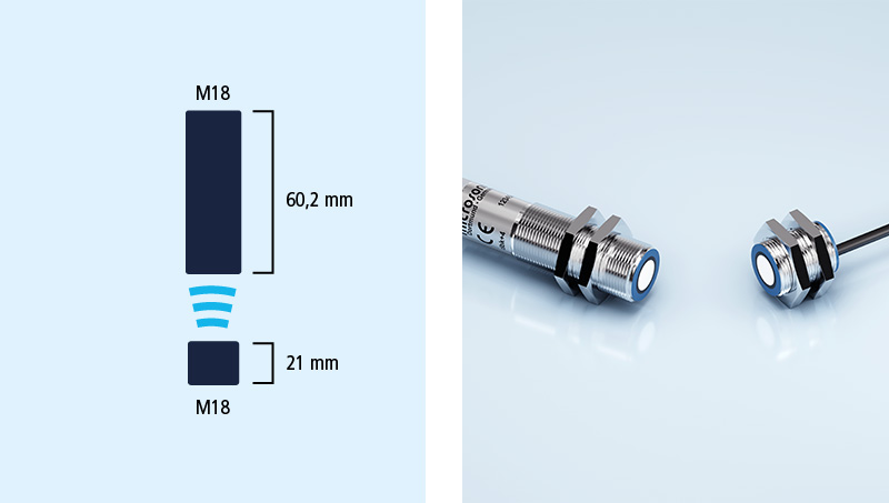 dbk+4 Ultraschall-Doppelbogenkontrolle Das (rechts) dargestellte Bild zeigt die dbk+4 Ultraschall-Doppelbogenkontrolle, während (links) die Größenangaben des dbk+4 Ultraschall-Doppelbogenkontrollgerätes dargestellt sind.