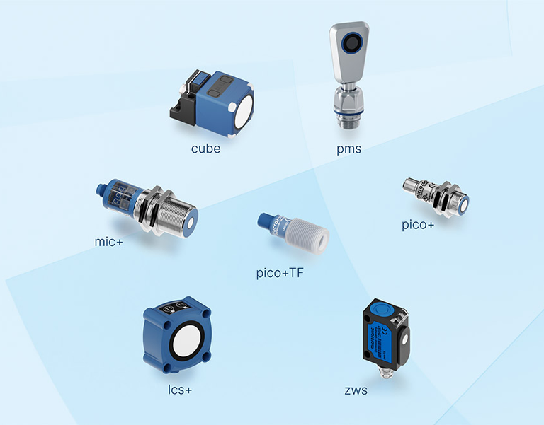 Bild mit sieben unterschiedliche Ultraschallsensoren